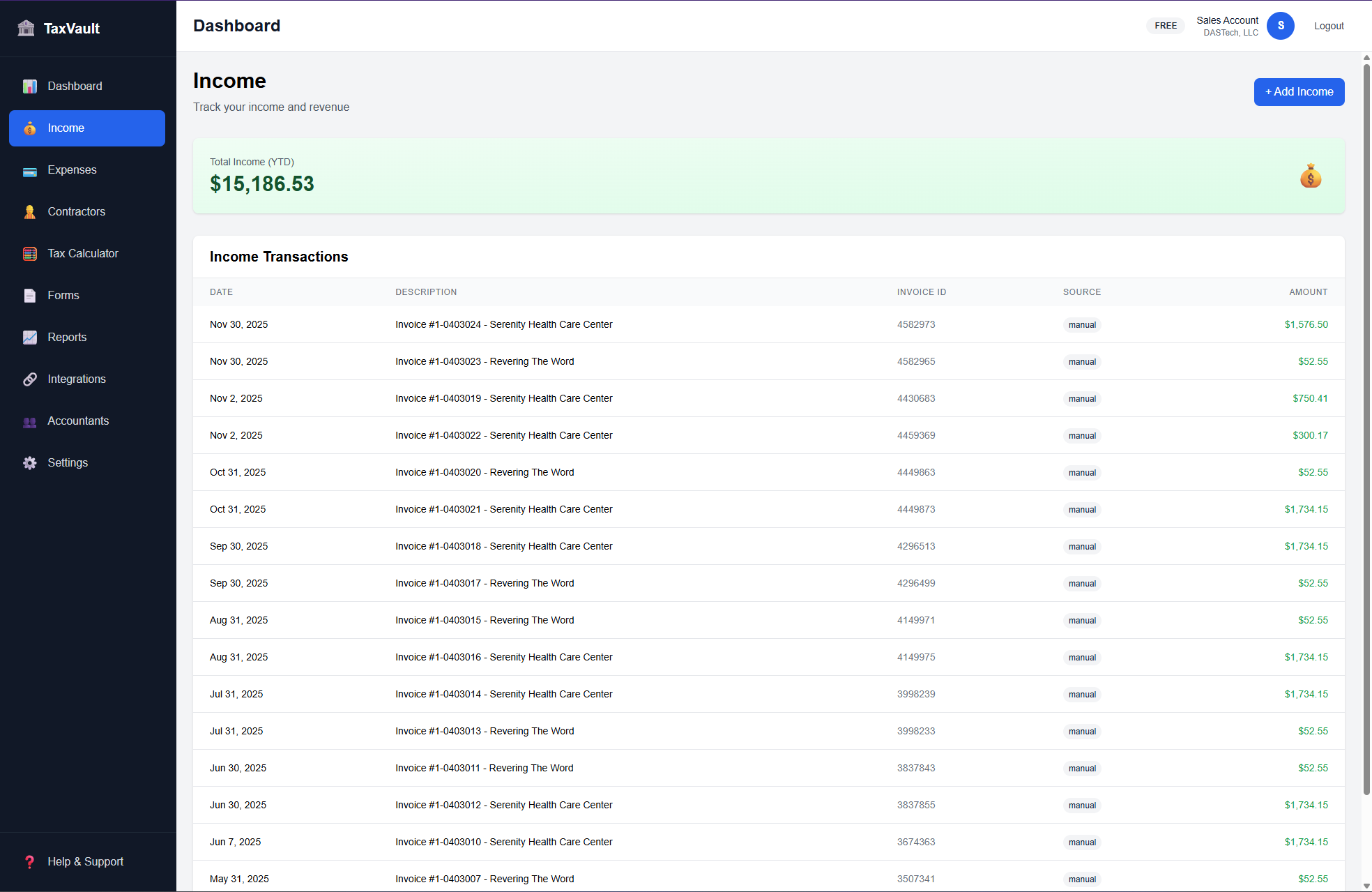 TaxVault Expense Management
